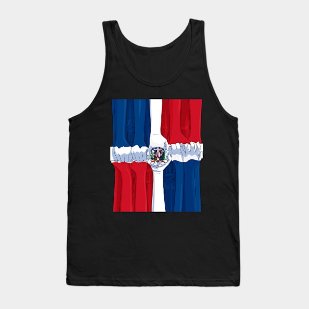 Dominican Republic Hands Dominicano Pride DR Flag Tank Top by Noseking